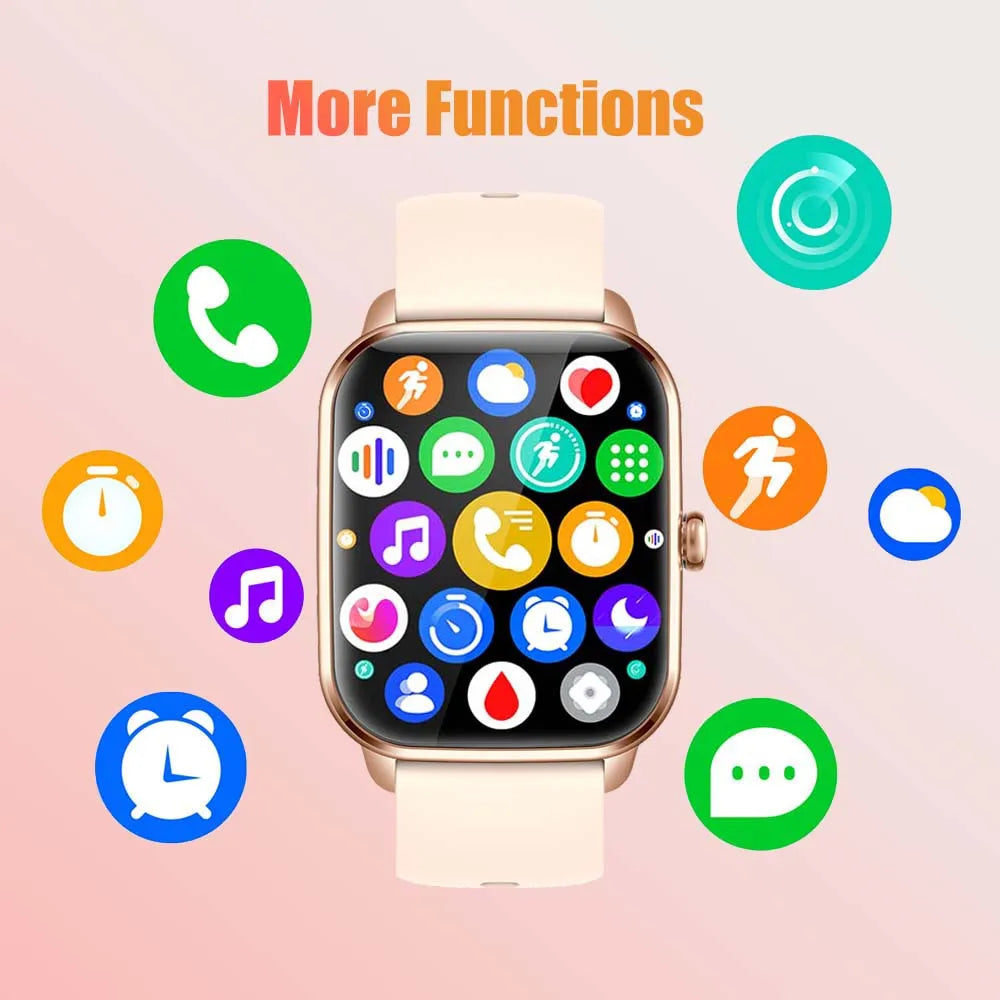 SENBONO KT65 Smart Watch Men Women 1.9'' BT Call Custom Dial Smart - Cart2u.ro