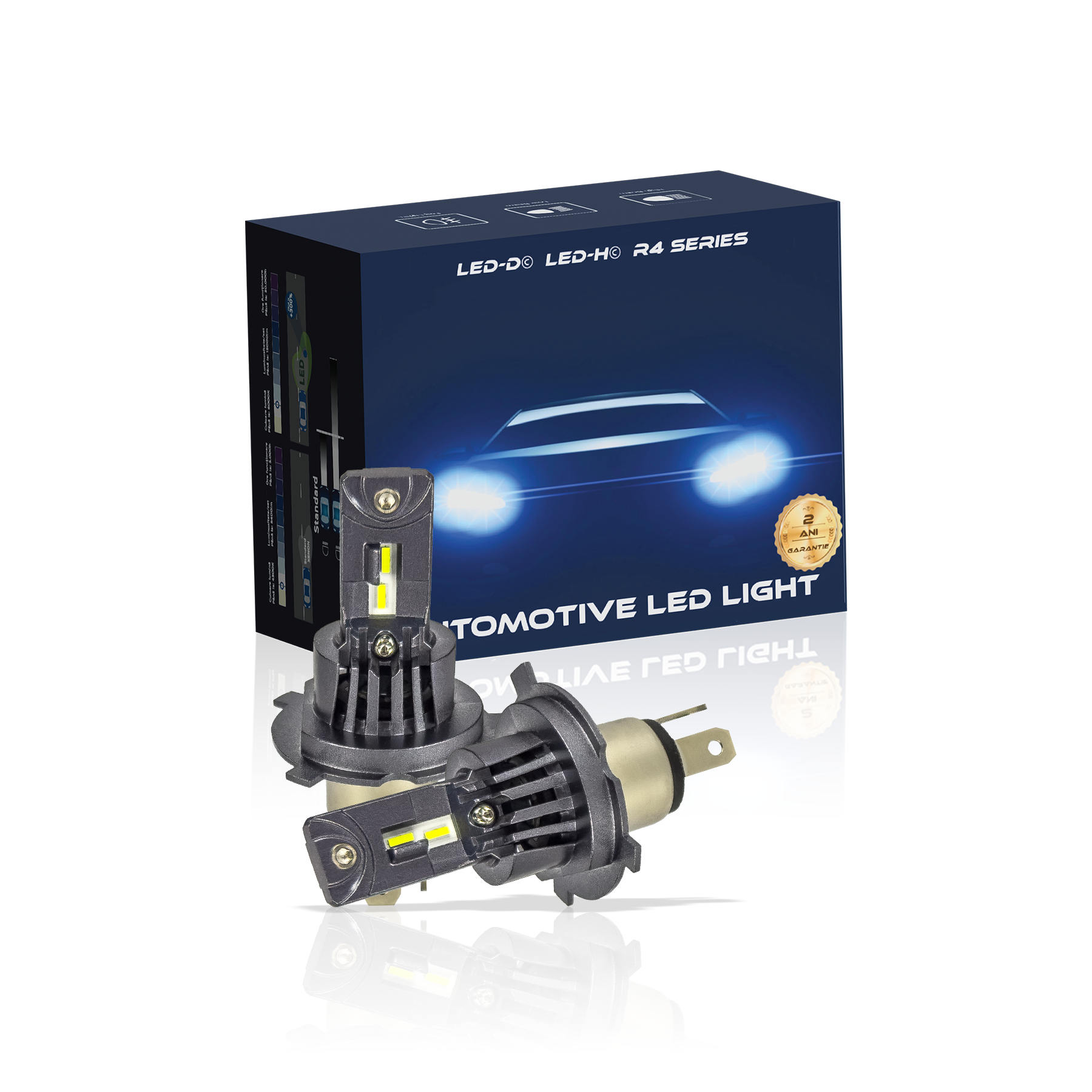 Kit led H4 LUSMAR™ LED-H© 6500k 4800 lumeni 48W/set LEDUL.ro