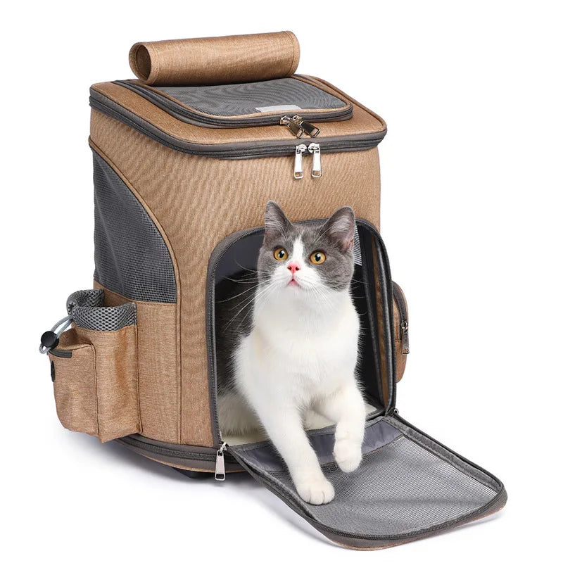 Large Capacity Portable Pet Backpack Adjustable Lightweight Breathable - Cart2u.ro