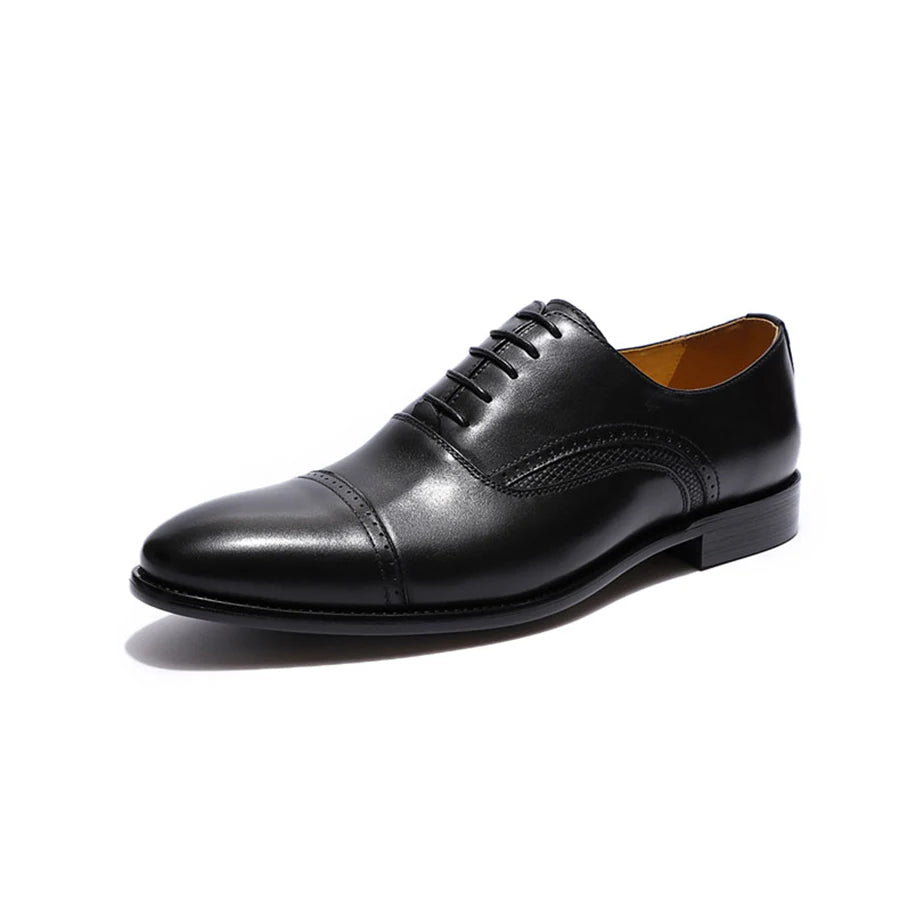 High Quality Handmade Genuine Leather Shoes for Men Lace-Up Oxford - Cart2u.ro