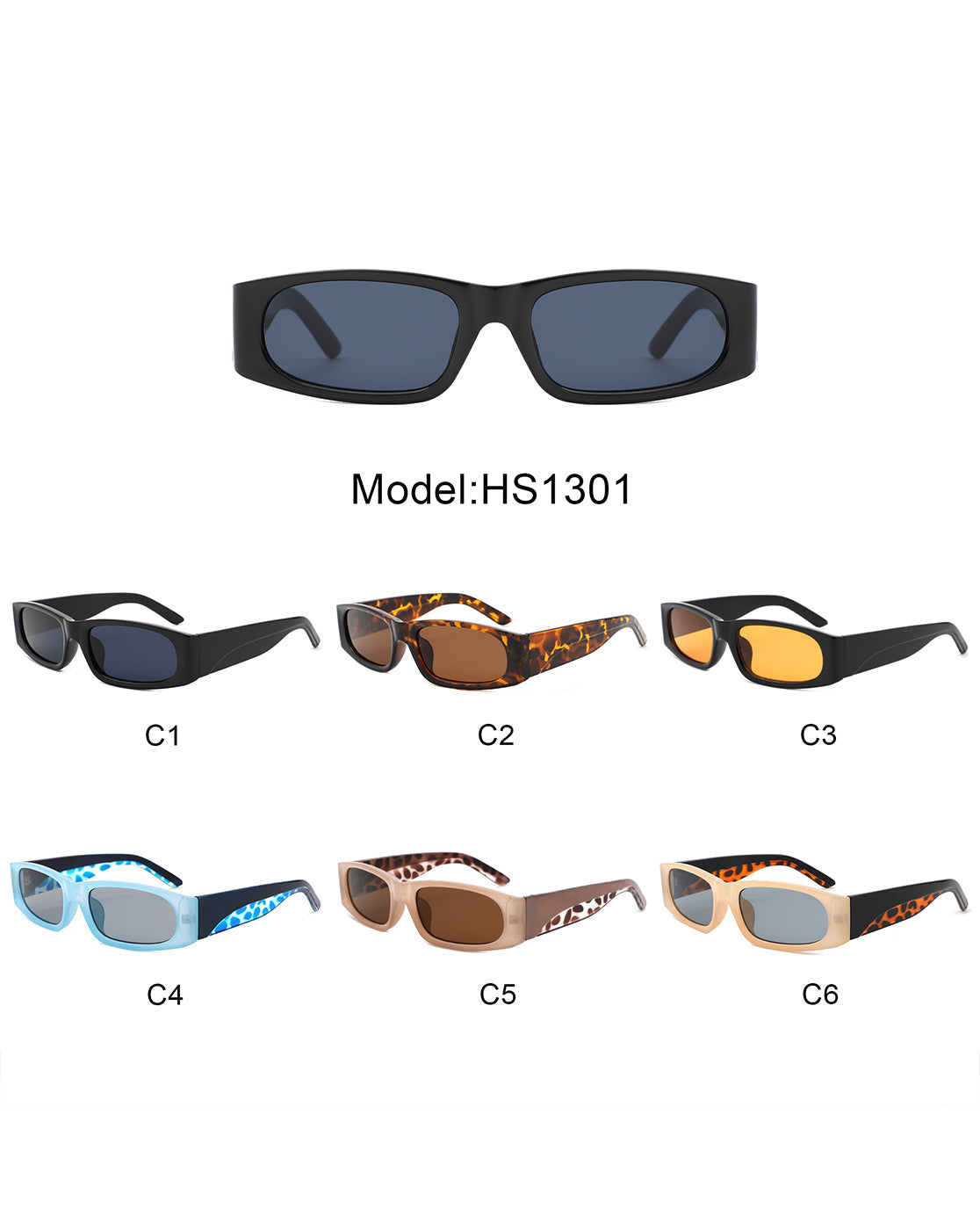 Talon - Rectangle Narrow Retro Square Fashion Sunglasses - Cart2u.ro