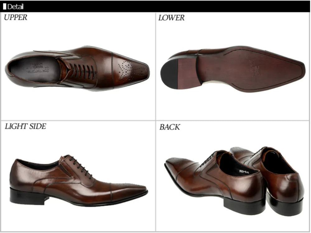NX004 Pointed Toe Design Men's Wedding Evening Party Wear Shoes Male - Cart2u.ro