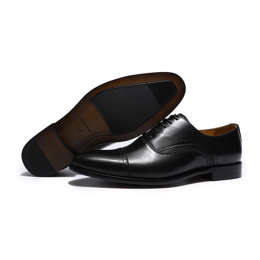 High Quality Handmade Genuine Leather Shoes for Men Lace-Up Oxford - Cart2u.ro