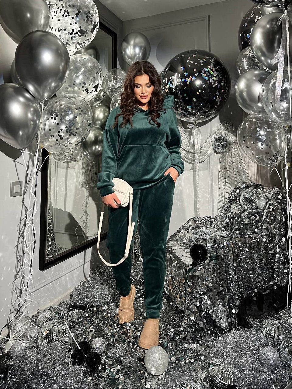 Trening dama marimi mari catifea 8072 BIGsize