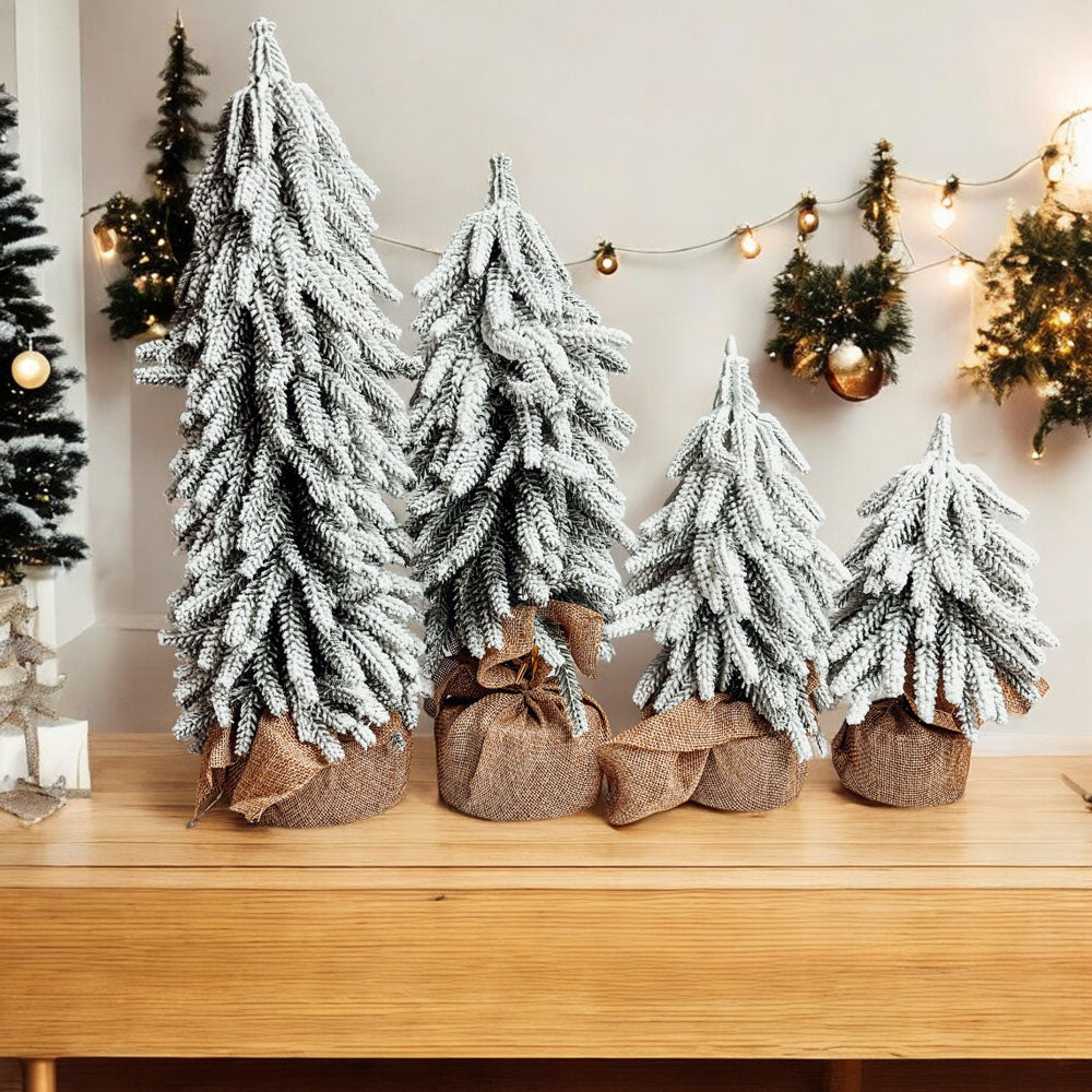 Snow Trees | Flocked Christmas Tree Decor Sets - Cart2u.ro