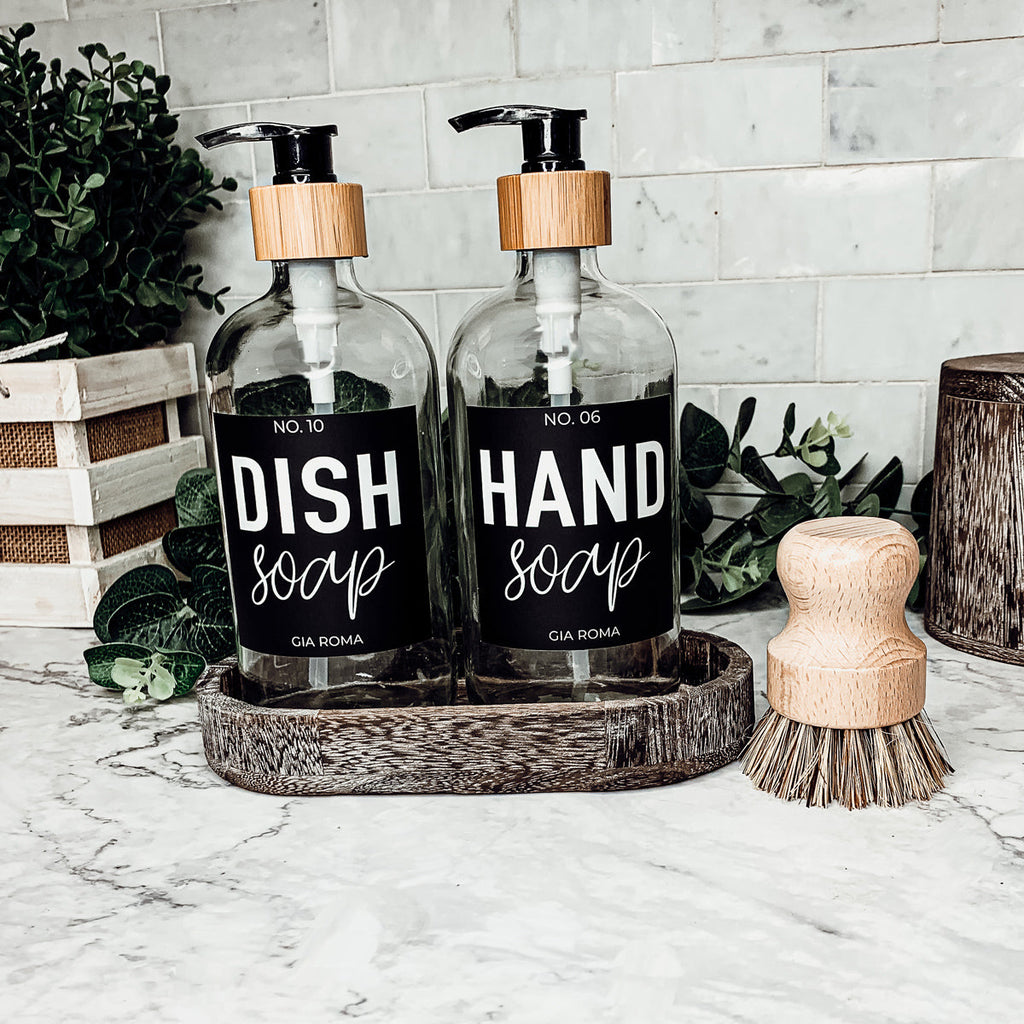 16oz Glass Clear | Black Label - Cart2u.ro