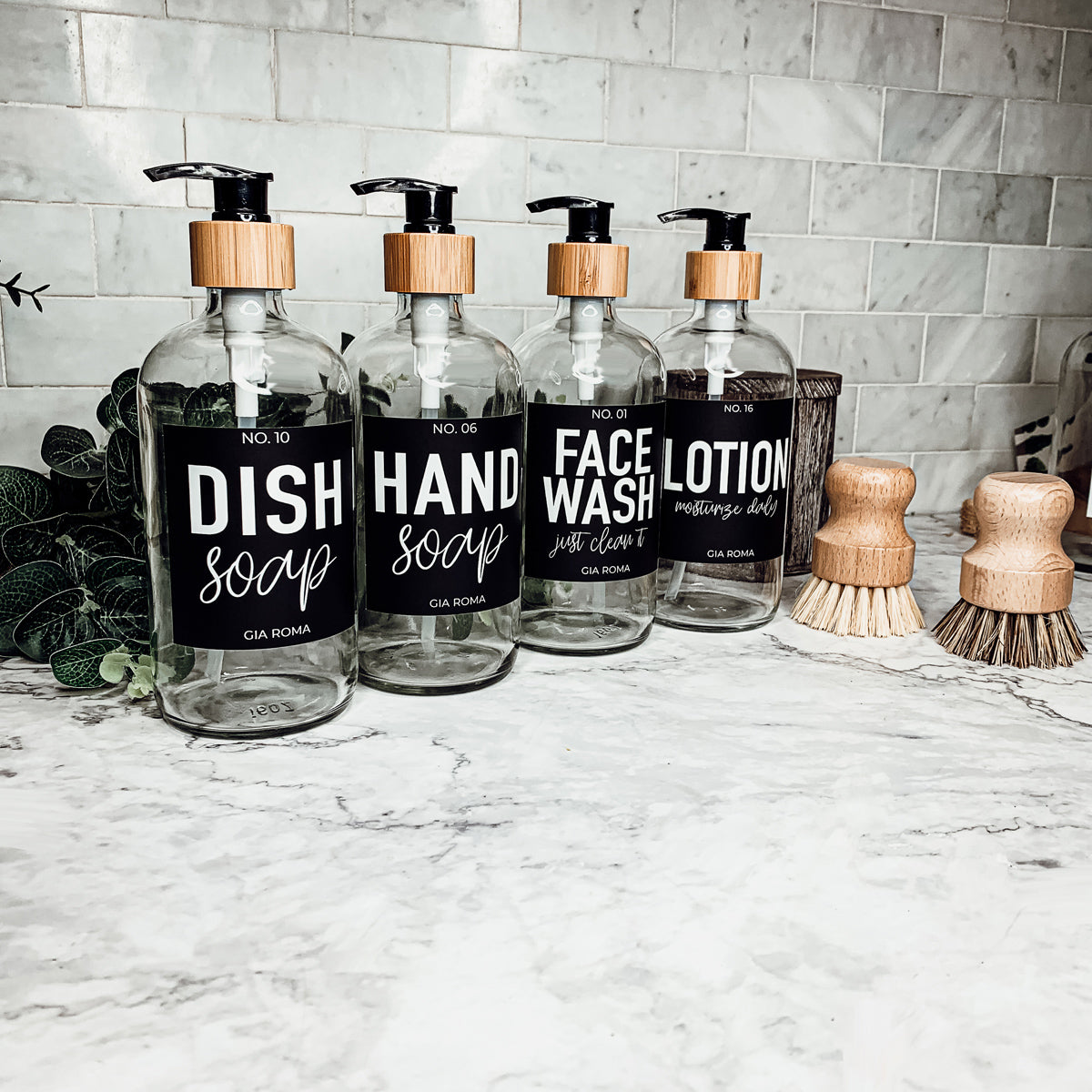 16oz Glass Clear | Black Label - Cart2u.ro
