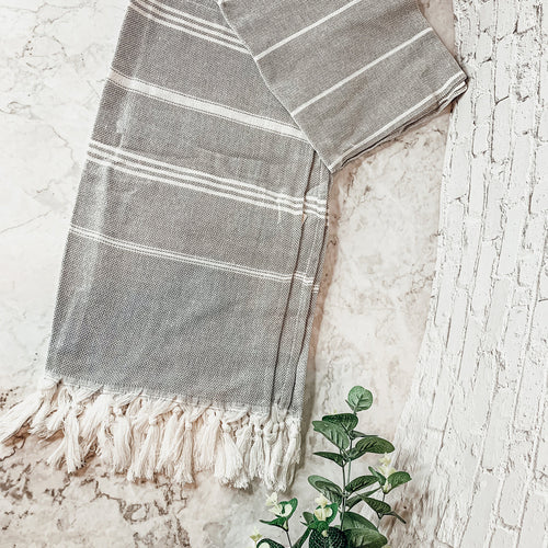 Haley Stripe Towel 180GSM Cerise Thalassa