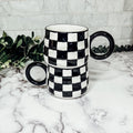 BW Checkered Mug - Cart2u.ro