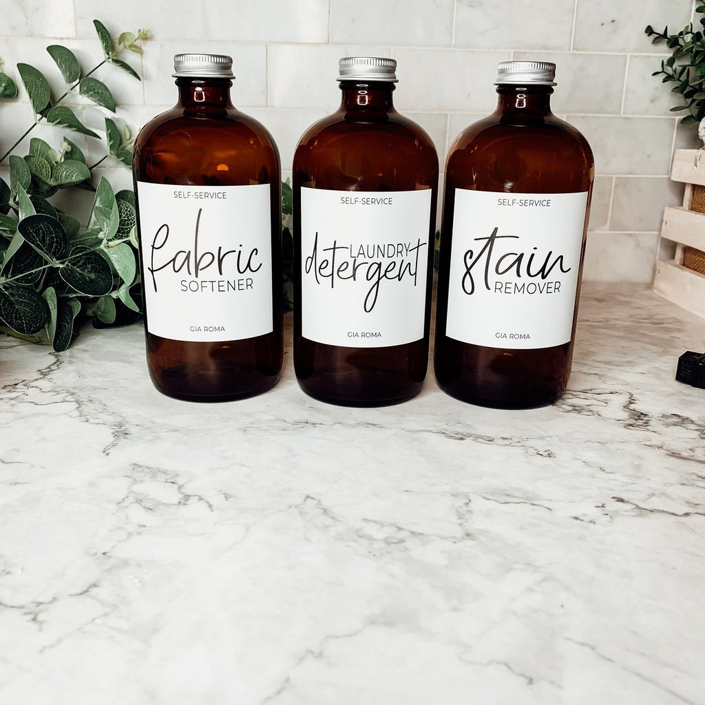 16oz Glass Amber | White Label - Cart2u.ro