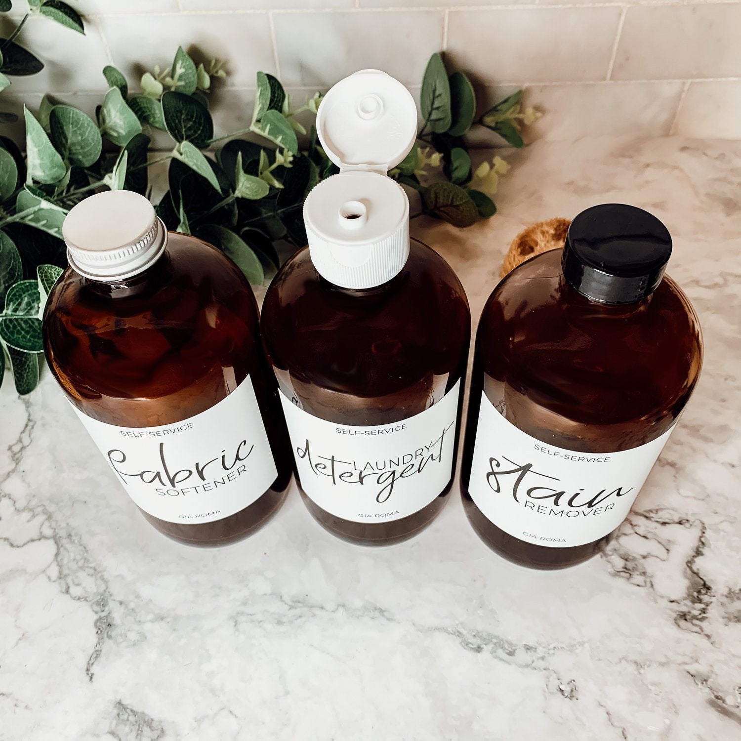 16oz Glass Amber | White Label - Cart2u.ro