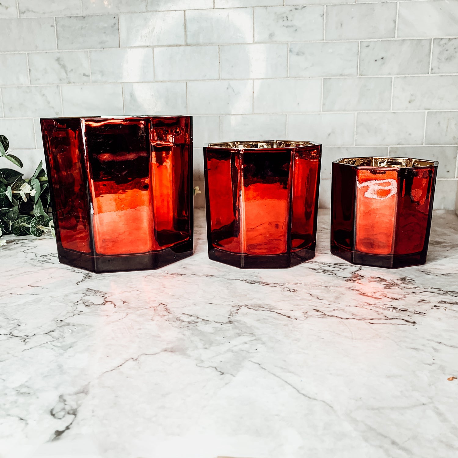 Red Candle Vase - Cart2u.ro