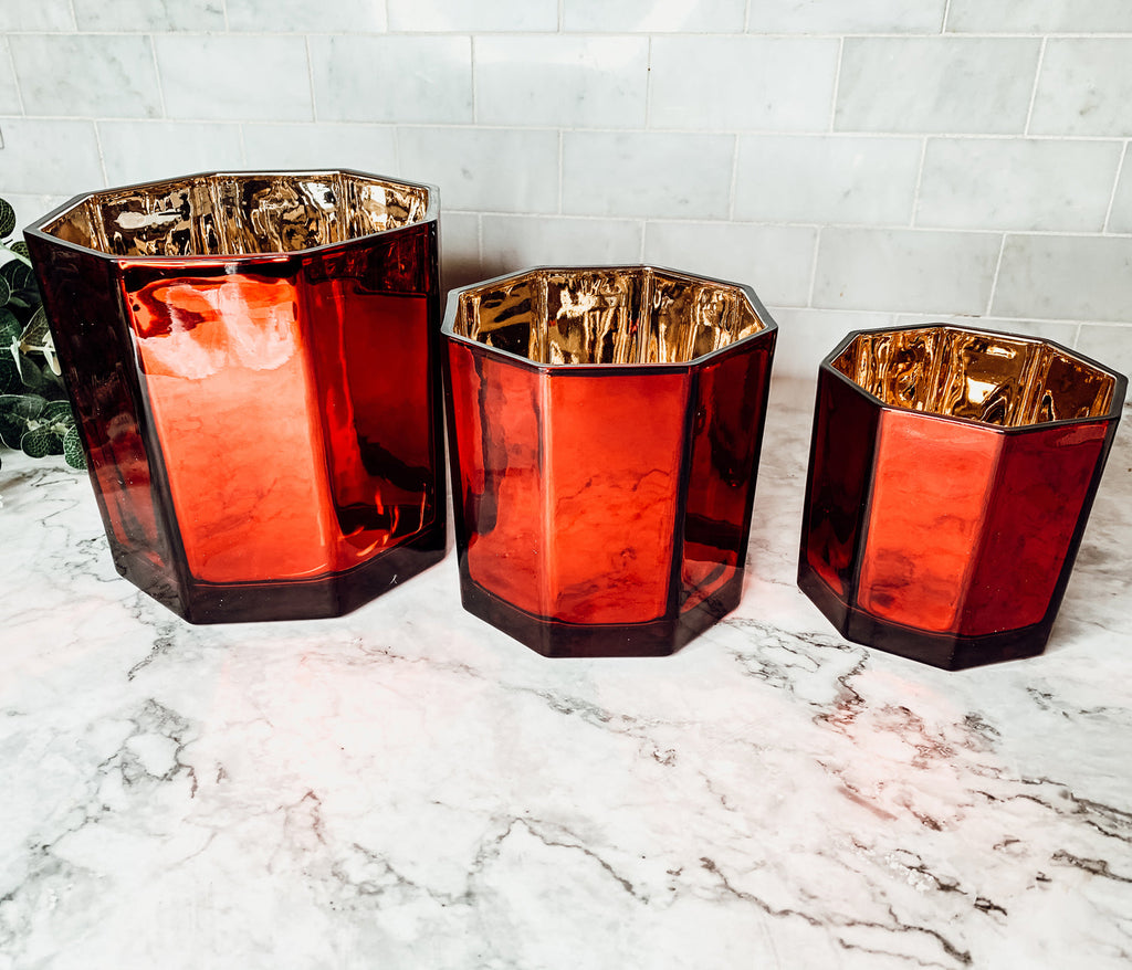Red Candle Vase - Cart2u.ro