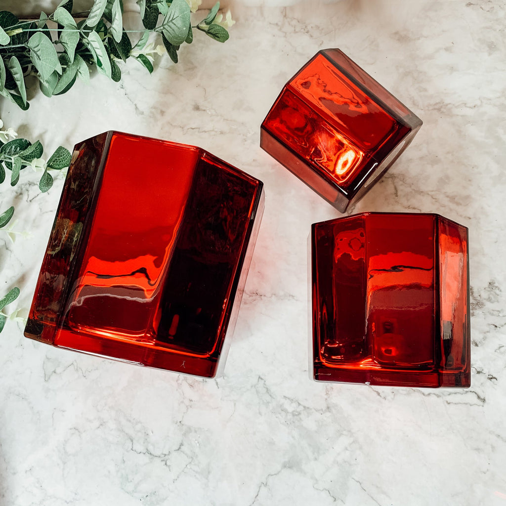 Red Candle Vase - Cart2u.ro