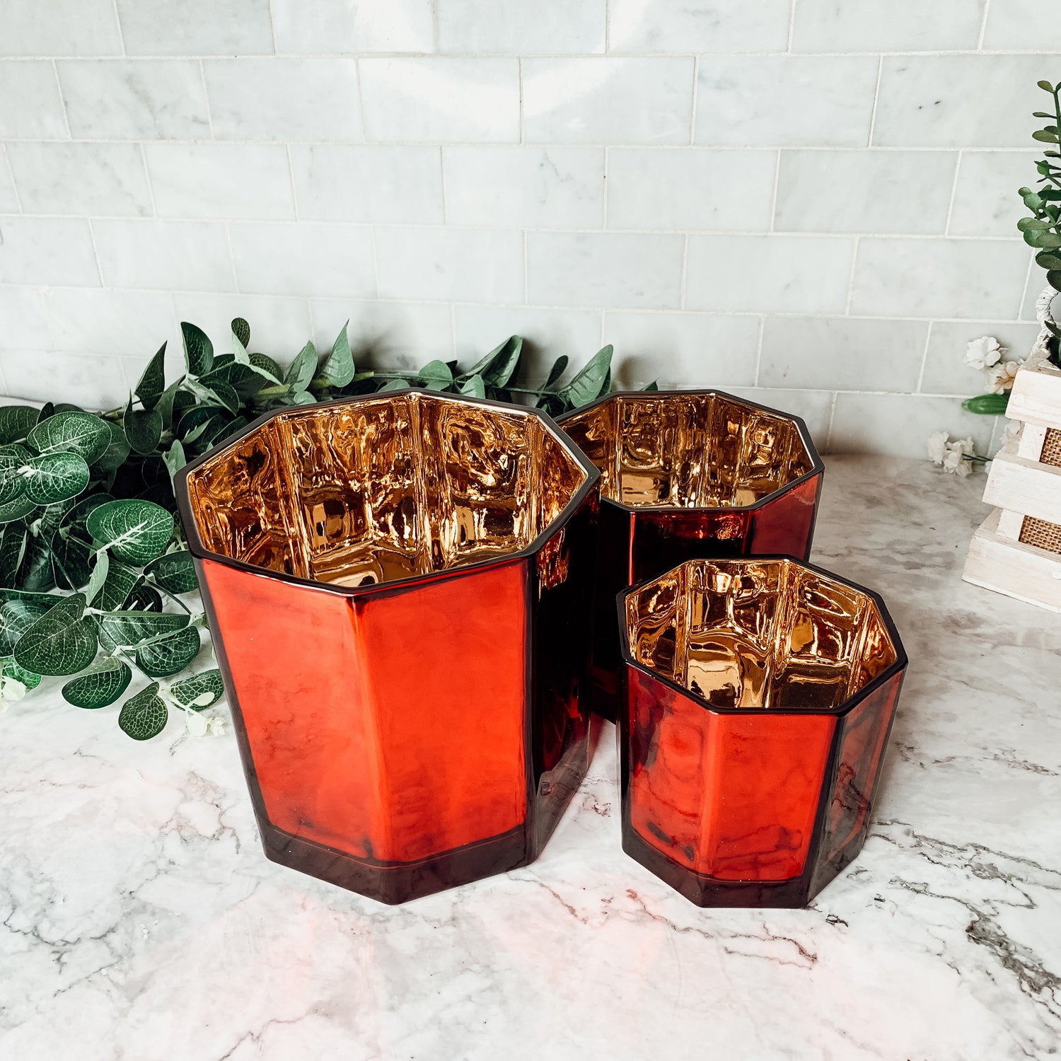 Red Candle Vase - Cart2u.ro