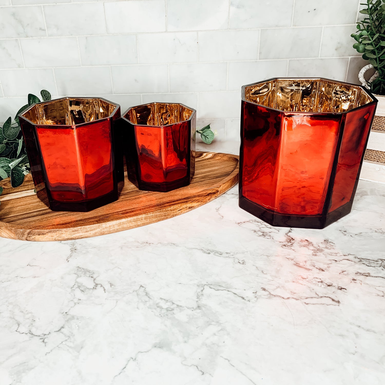 Red Candle Vase - Cart2u.ro