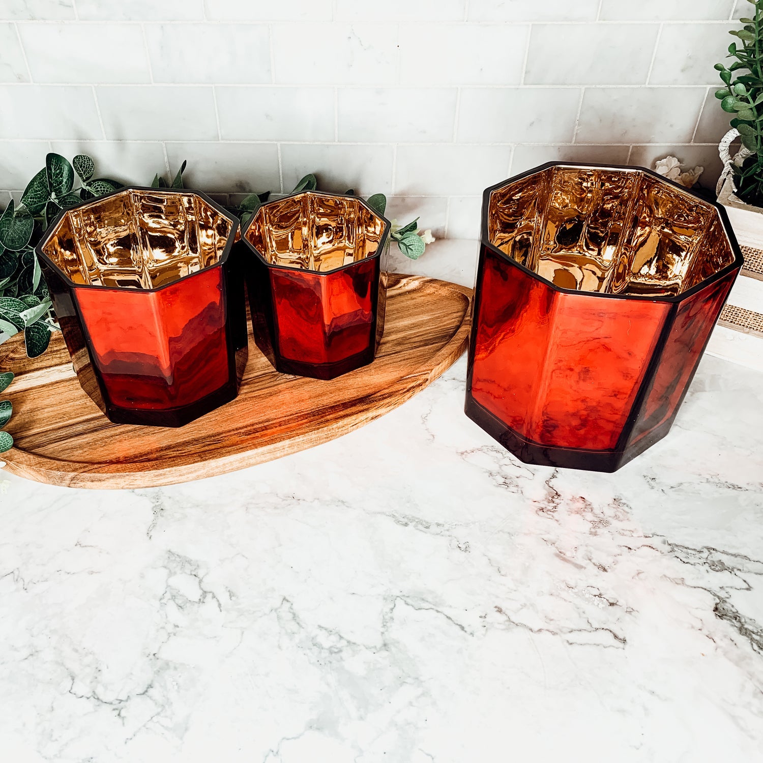 Red Candle Vase - Cart2u.ro
