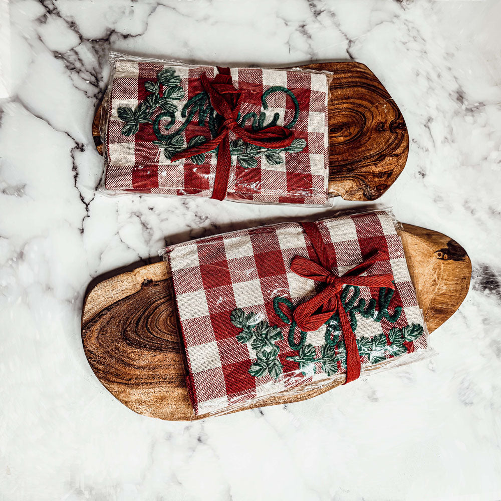 Holiday Charcuterie & Tartan Towel Set - Cart2u.ro