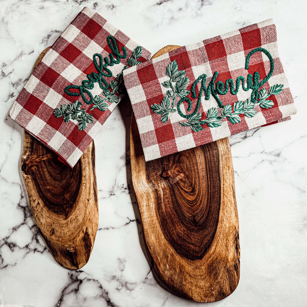 Holiday Charcuterie & Tartan Towel Set - Cart2u.ro