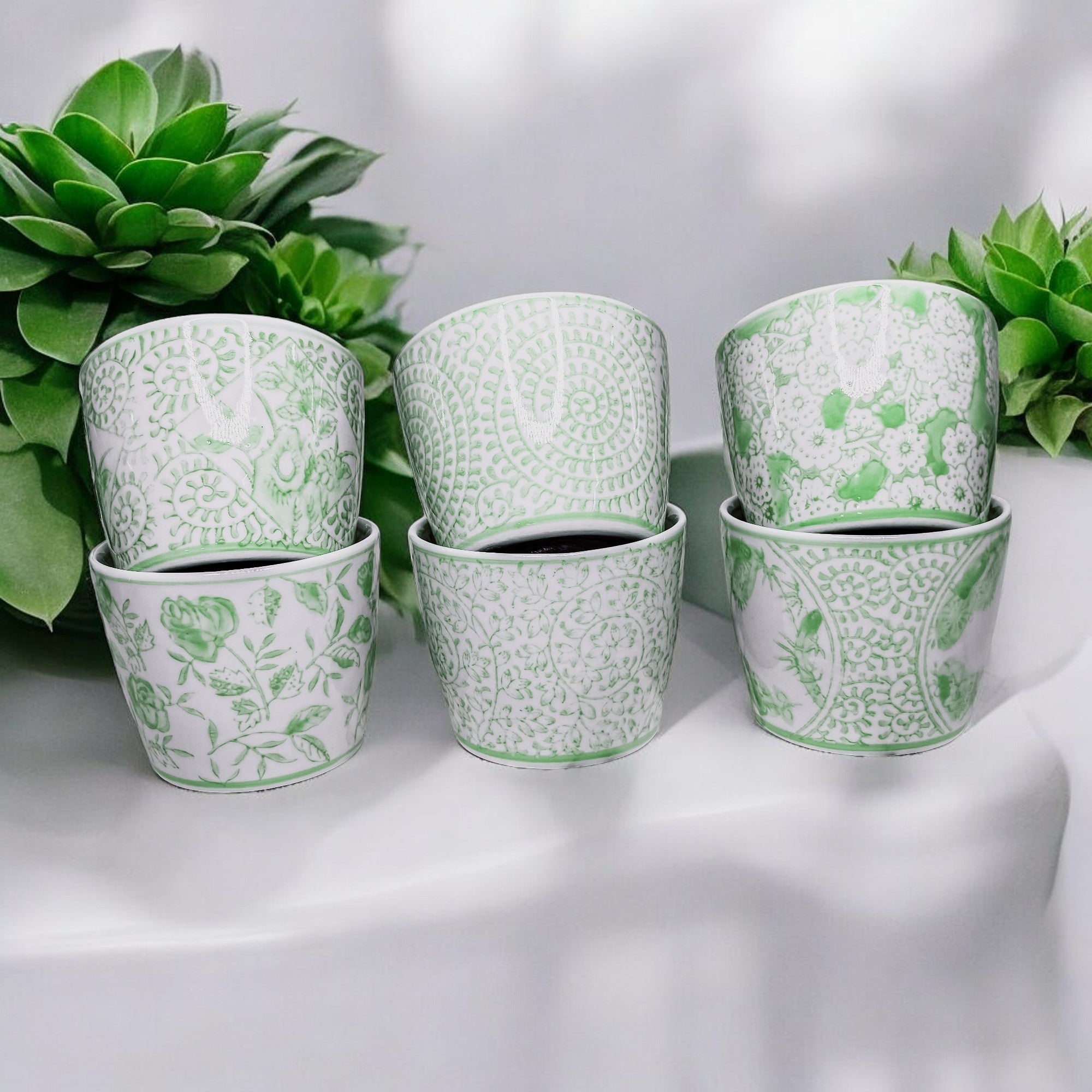 Mini Green Cachepots - Cart2u.ro