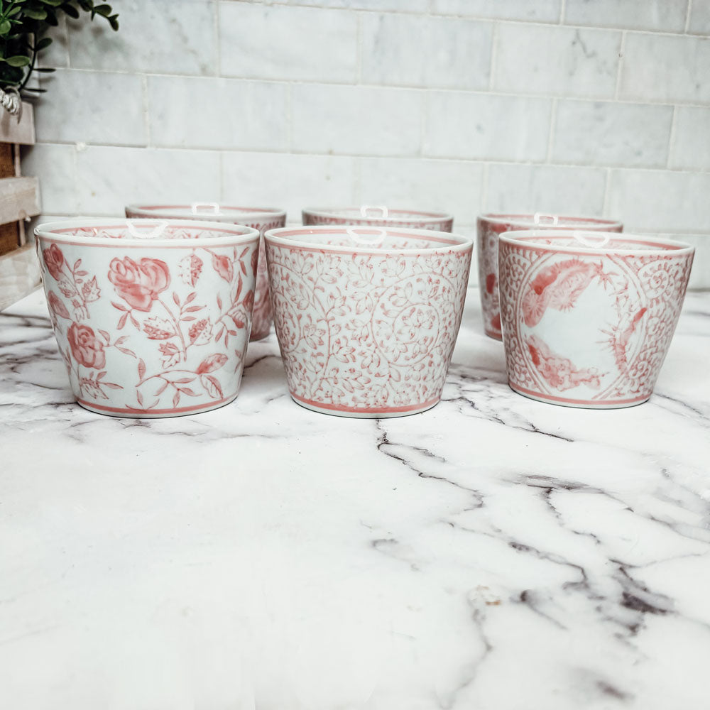 Mini Pink Cachepots - Cart2u.ro