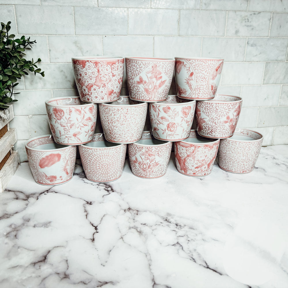 Mini Pink Cachepots - Cart2u.ro