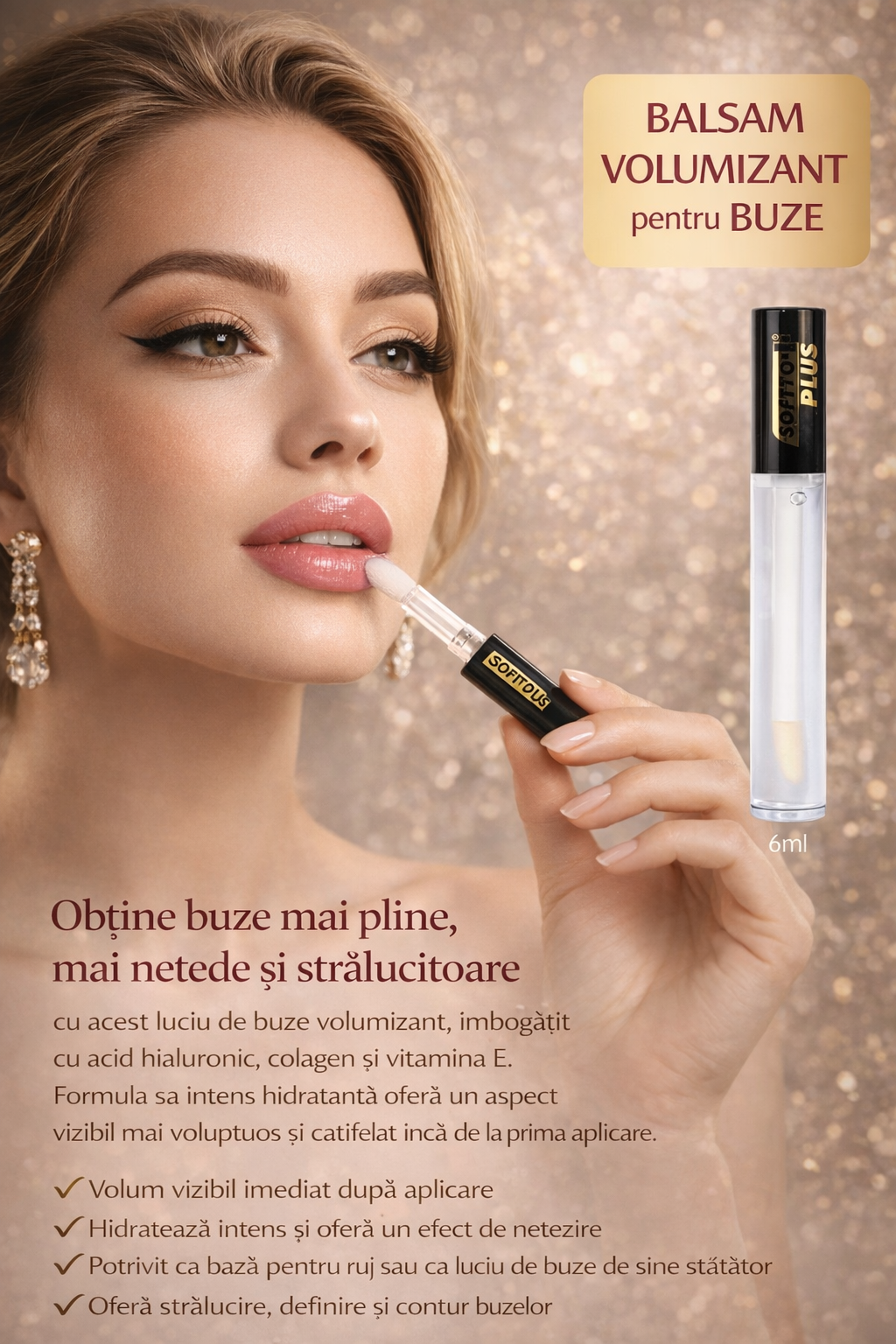 Balsam Volumizant pentru Buze - 6ml CRABLAND