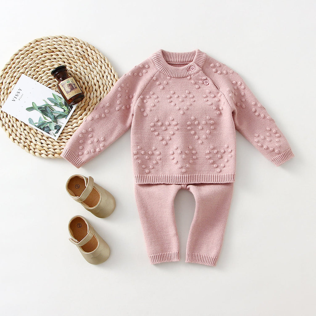 KnitNest™ – Knitted Baby Sweater & Pants Set - Cart2u.ro