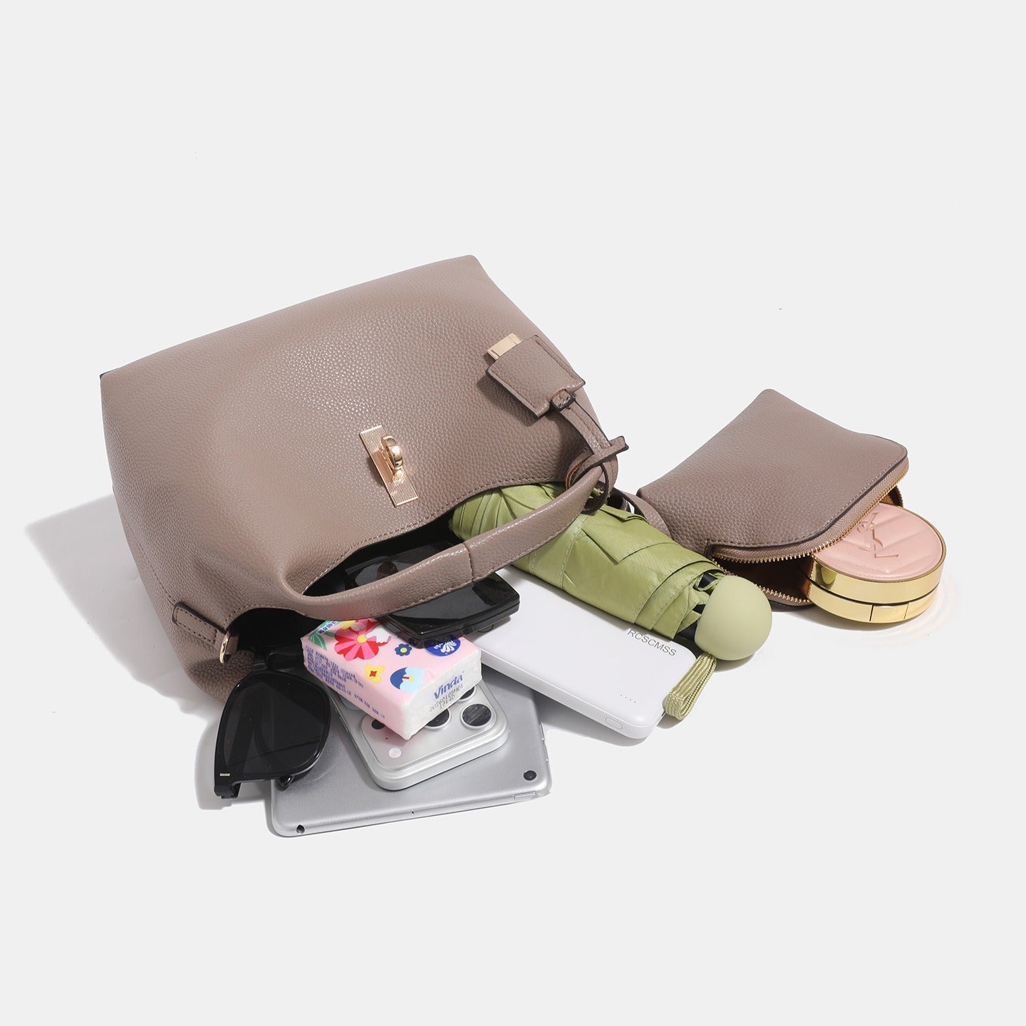 High-End Women's Bag 2026 New Model Simple Handbag Basket Bag Bucket