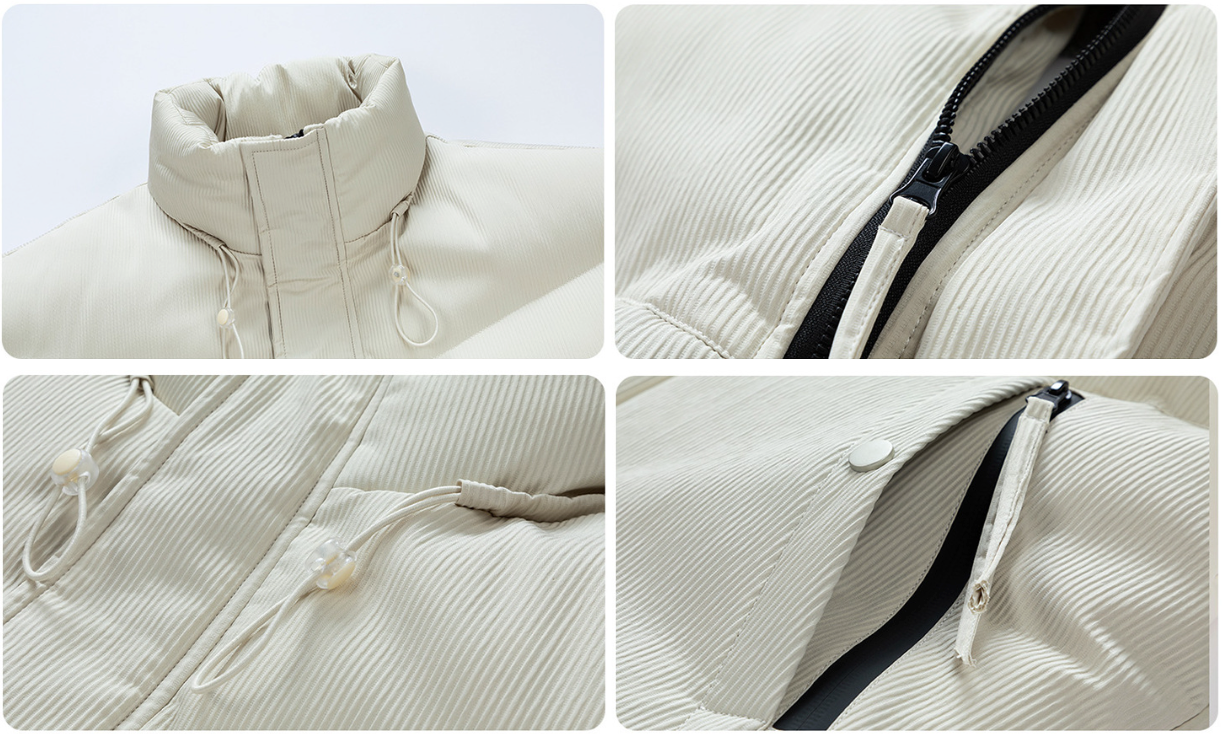 Mens Stand Collar Puffer Jacket - Cart2u.ro