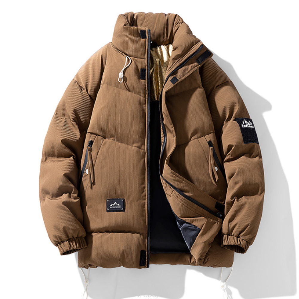 Mens Stand Collar Puffer Jacket - Cart2u.ro