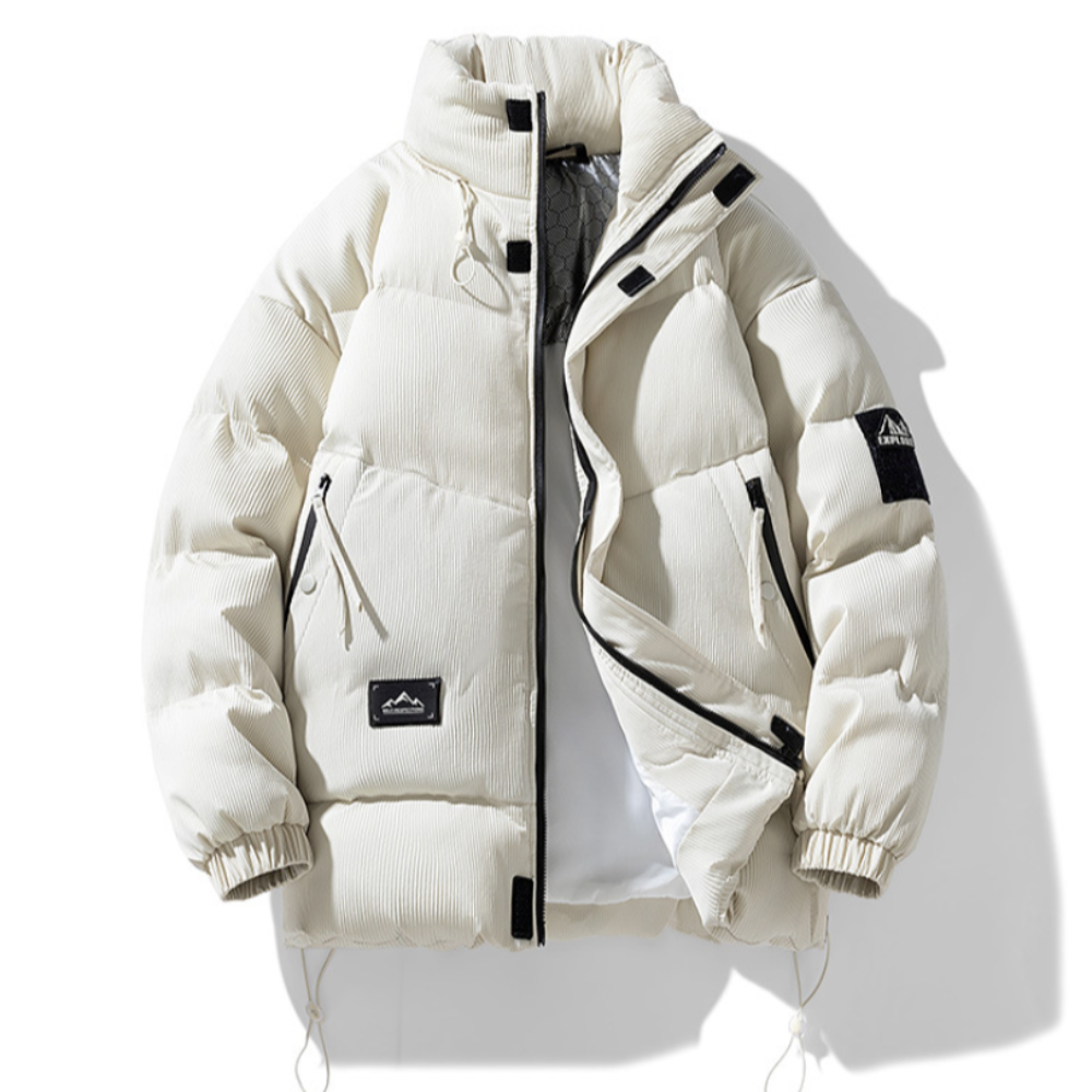 Mens Stand Collar Puffer Jacket - Cart2u.ro