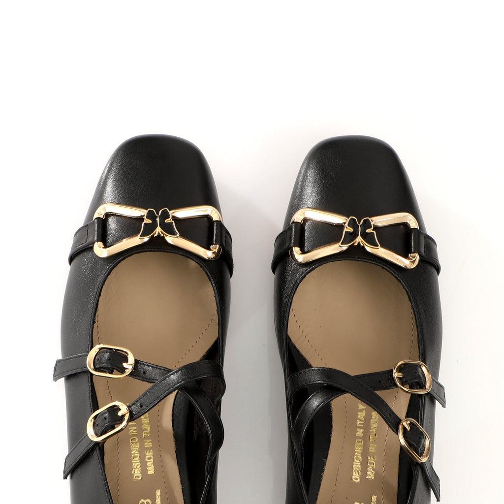 Ballerina Mary Jane Noire | Butterfly Bow FARFA