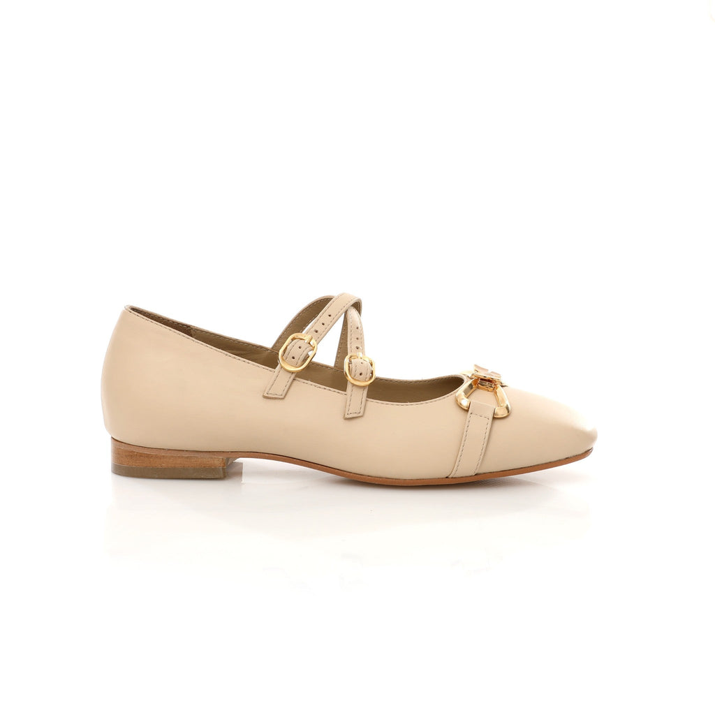 Ballerina Mary Jane Crème | Butterfly Bow FARFA