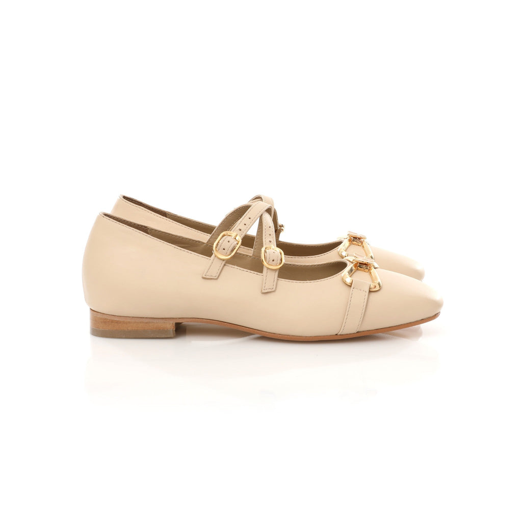 Ballerina Mary Jane Crème | Butterfly Bow FARFA