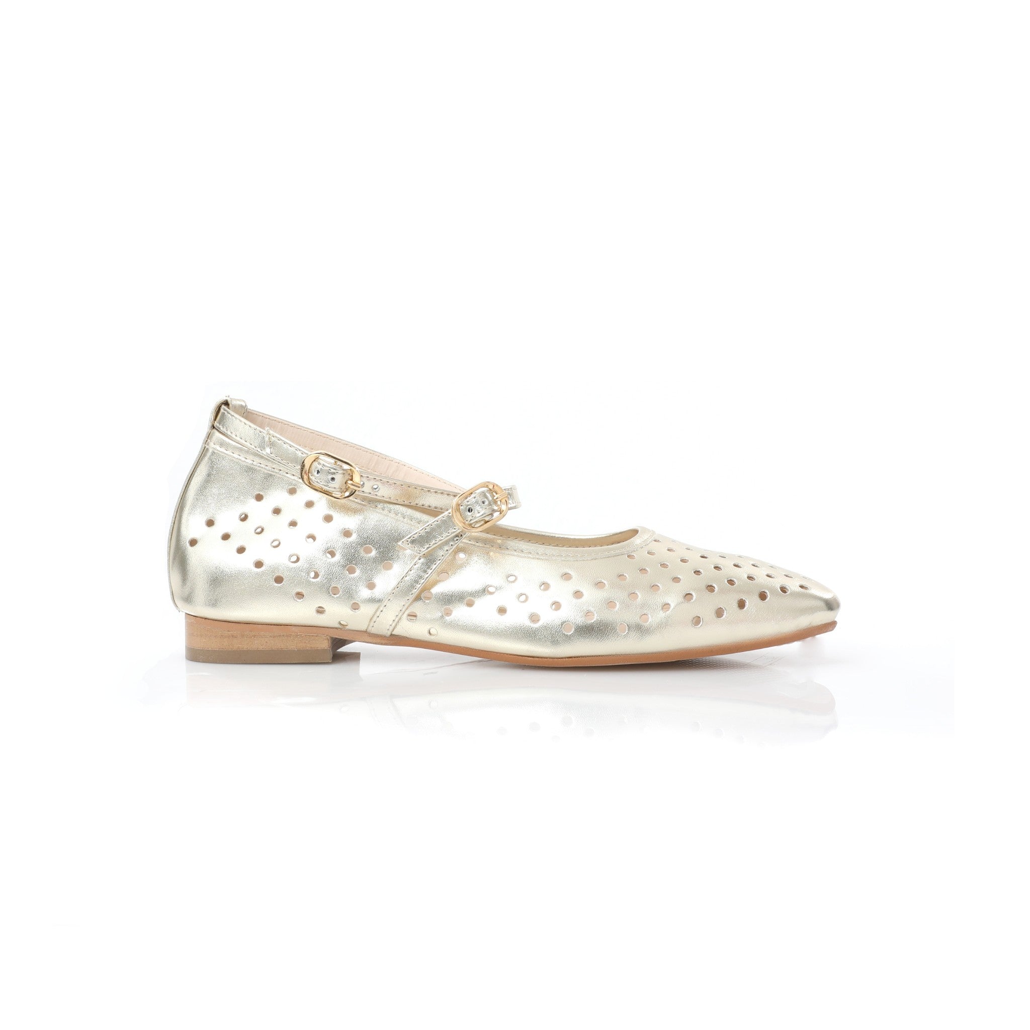 Ballerina Mary Jane Doré | Perforated Detail FARFA