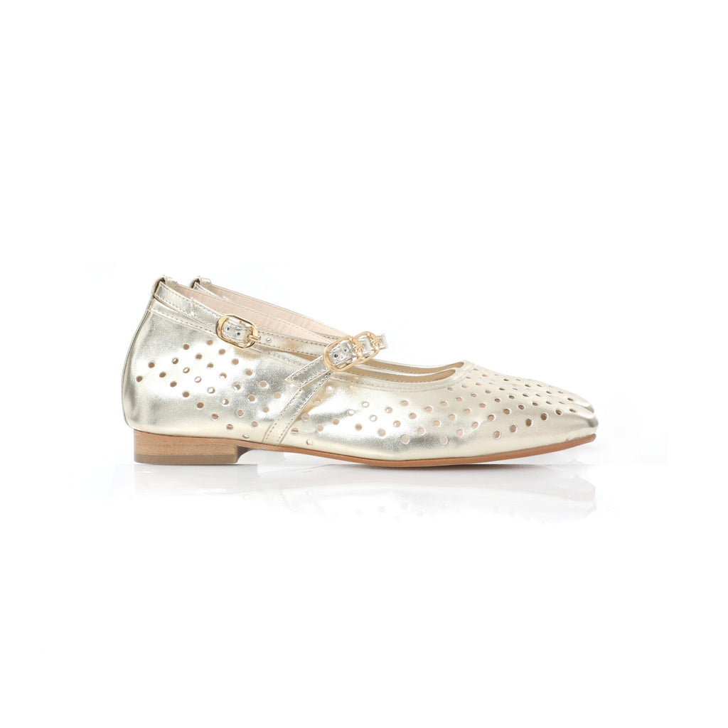 Ballerina Mary Jane Doré | Perforated Detail FARFA