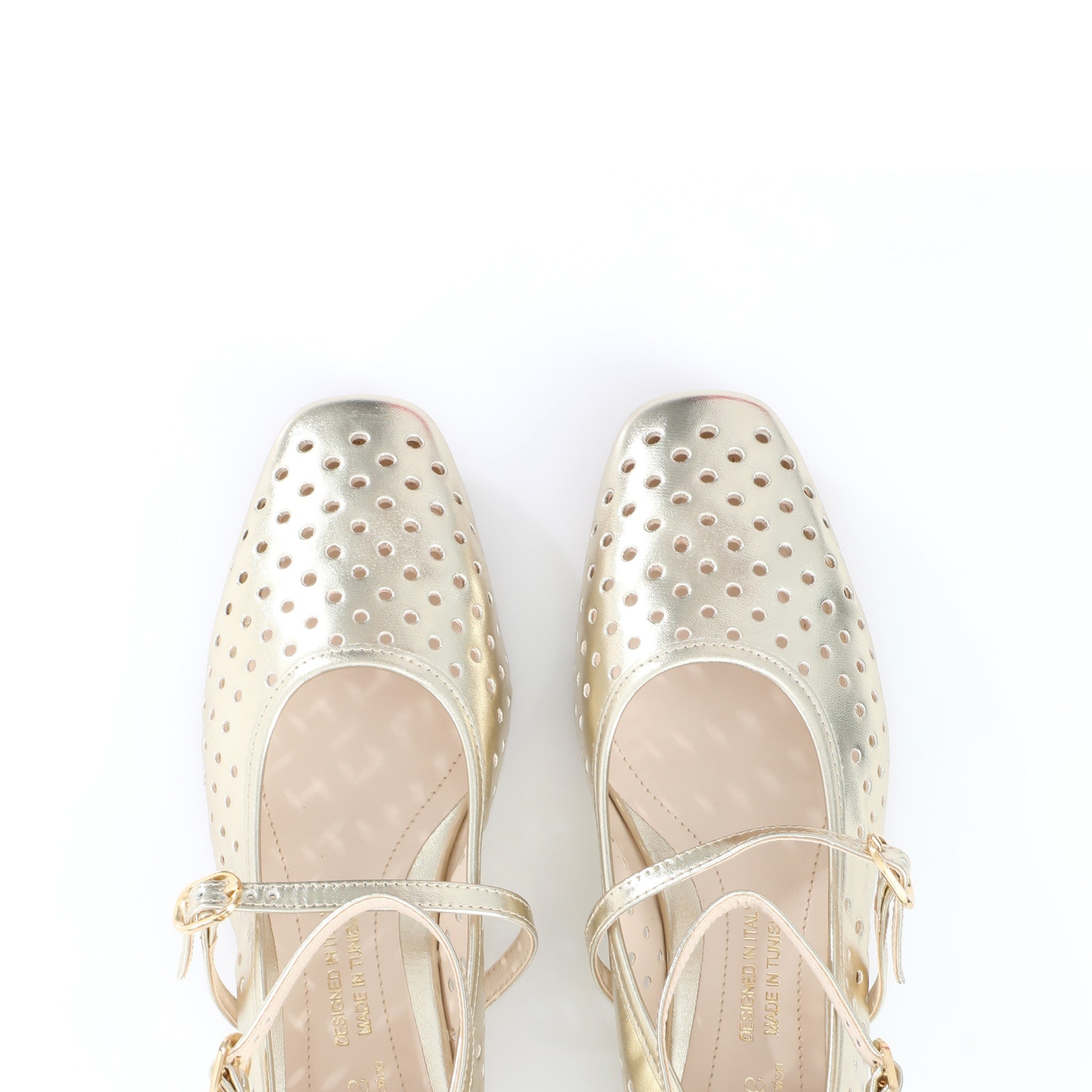Ballerina Mary Jane Doré | Perforated Detail FARFA