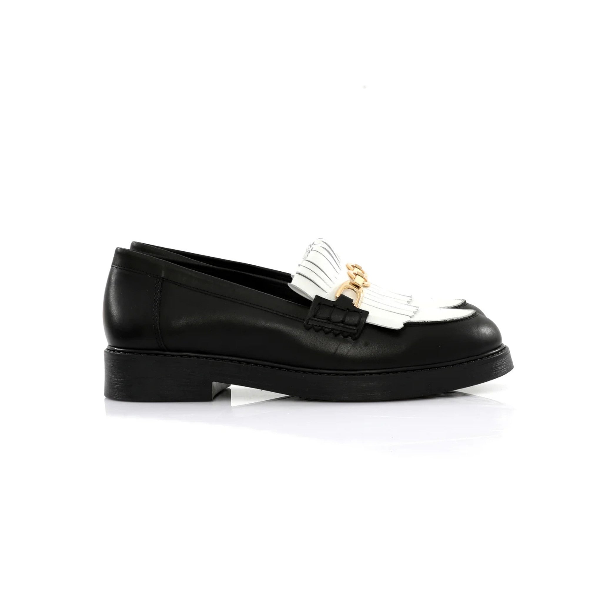 Classic Loafer Noire & Blanc | Fringe FARFA