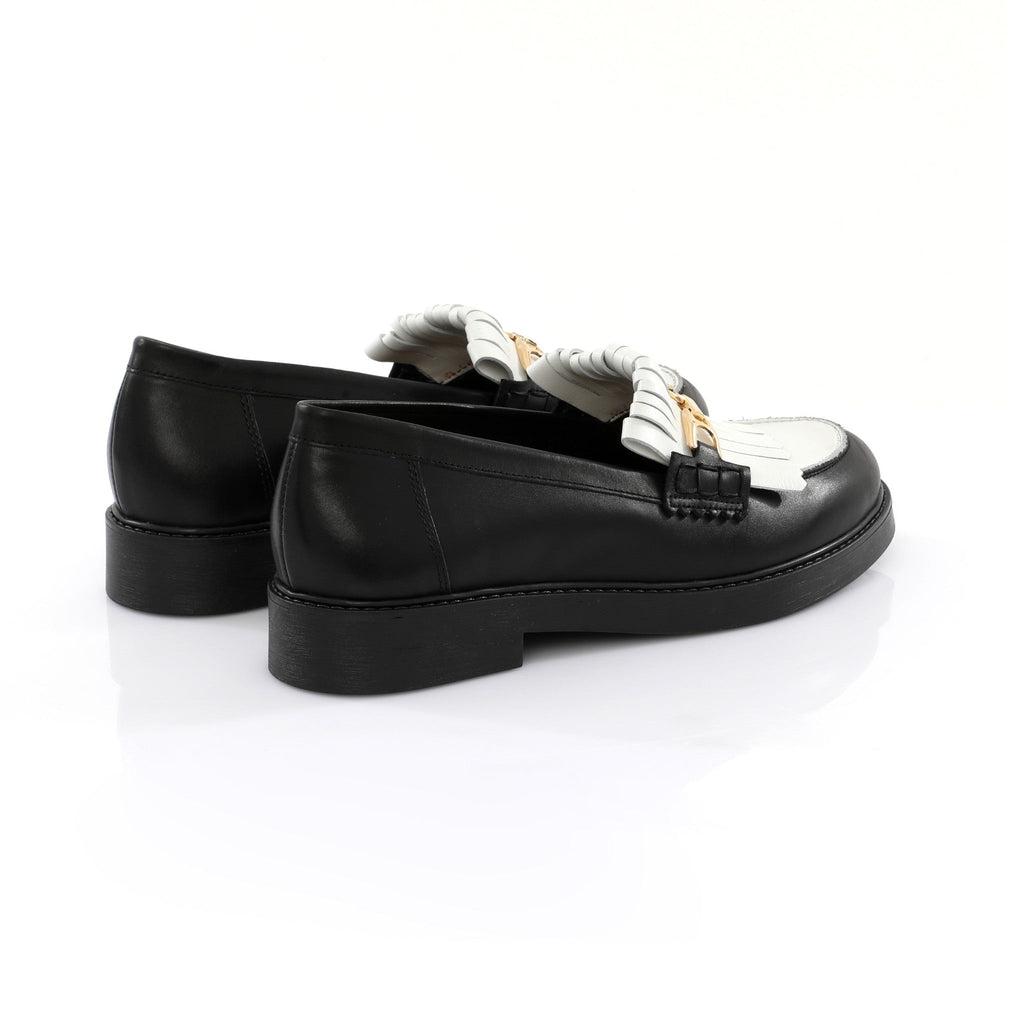 Classic Loafer Noire & Blanc | Fringe FARFA