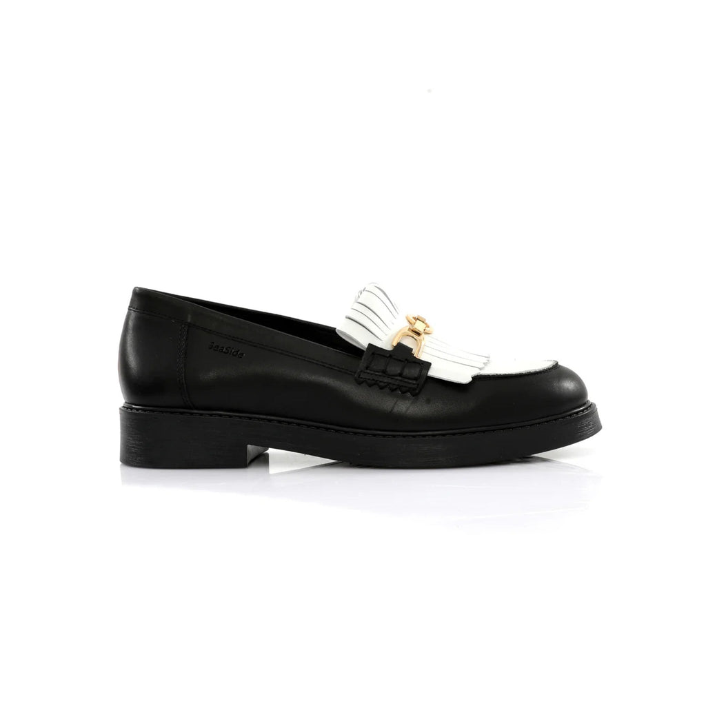 Classic Loafer Noire & Blanc | Fringe FARFA