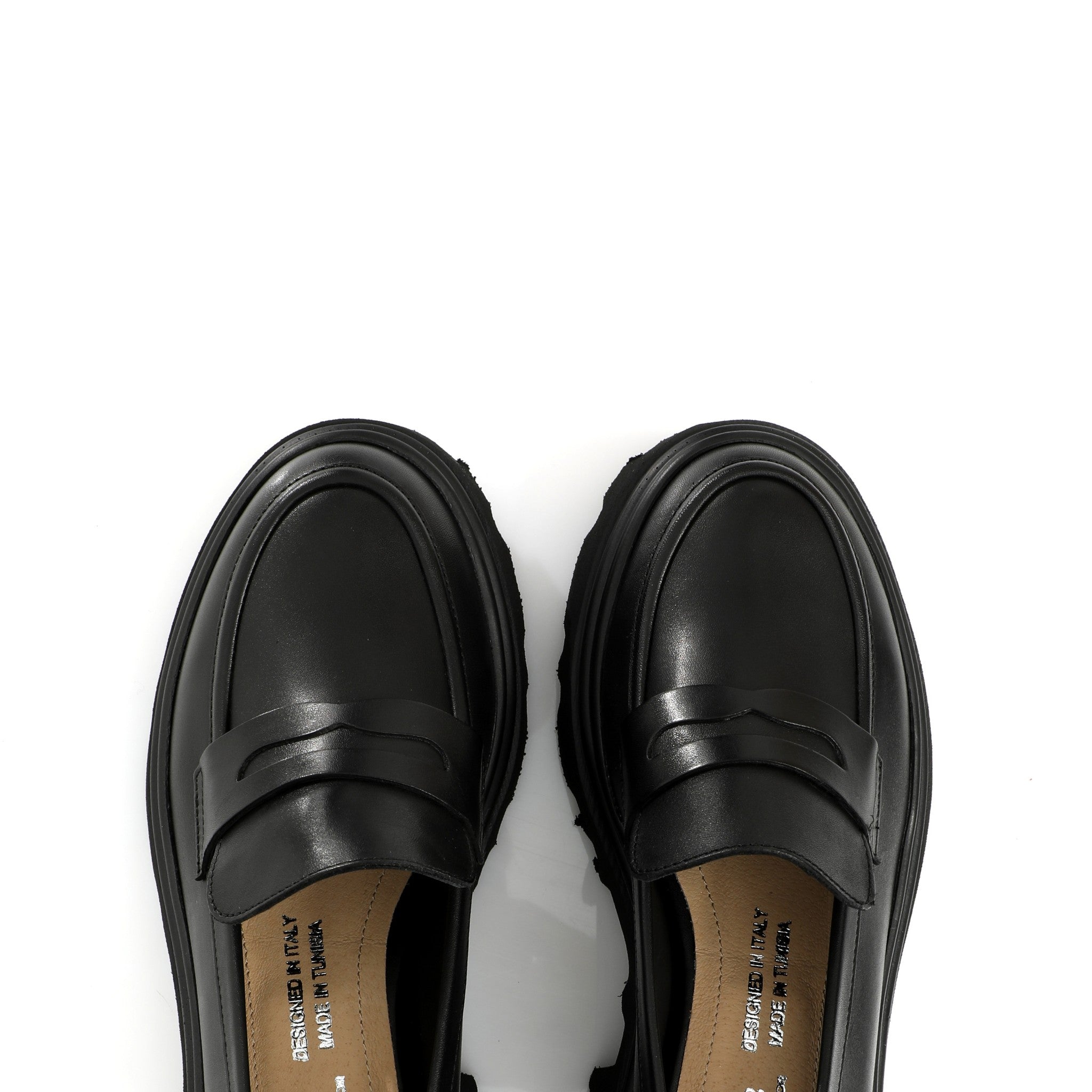 Chunky Penny Loafer Noire FARFA