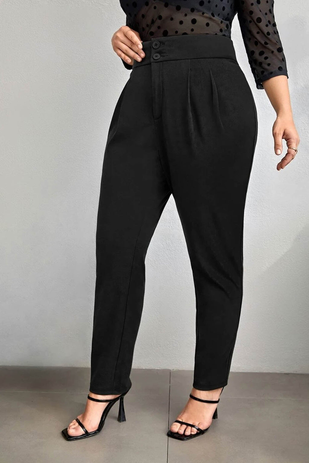 Pantaloni dama marimi mari cu nasturi PTS002 BIGsize