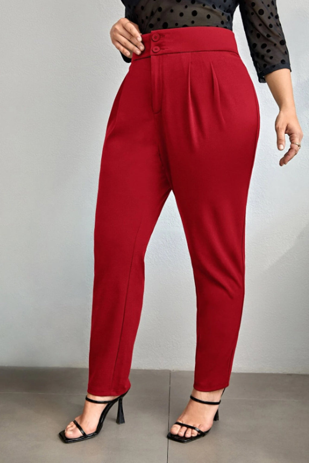 Pantaloni dama marimi mari cu nasturi PTS002 BIGsize