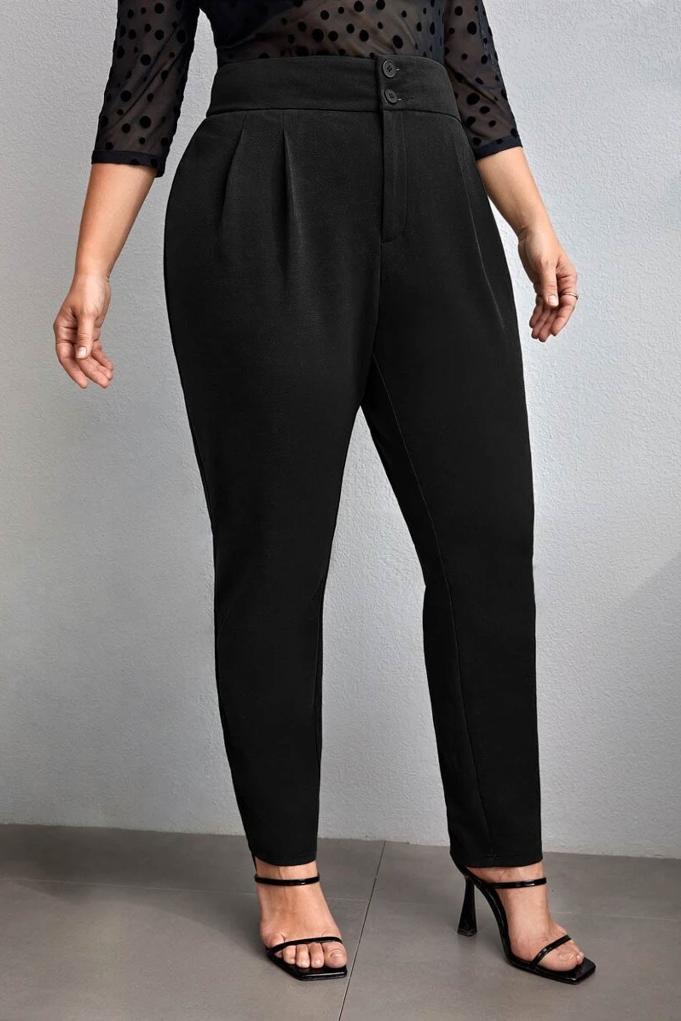 Pantaloni dama marimi mari cu nasturi PTS002 BIGsize