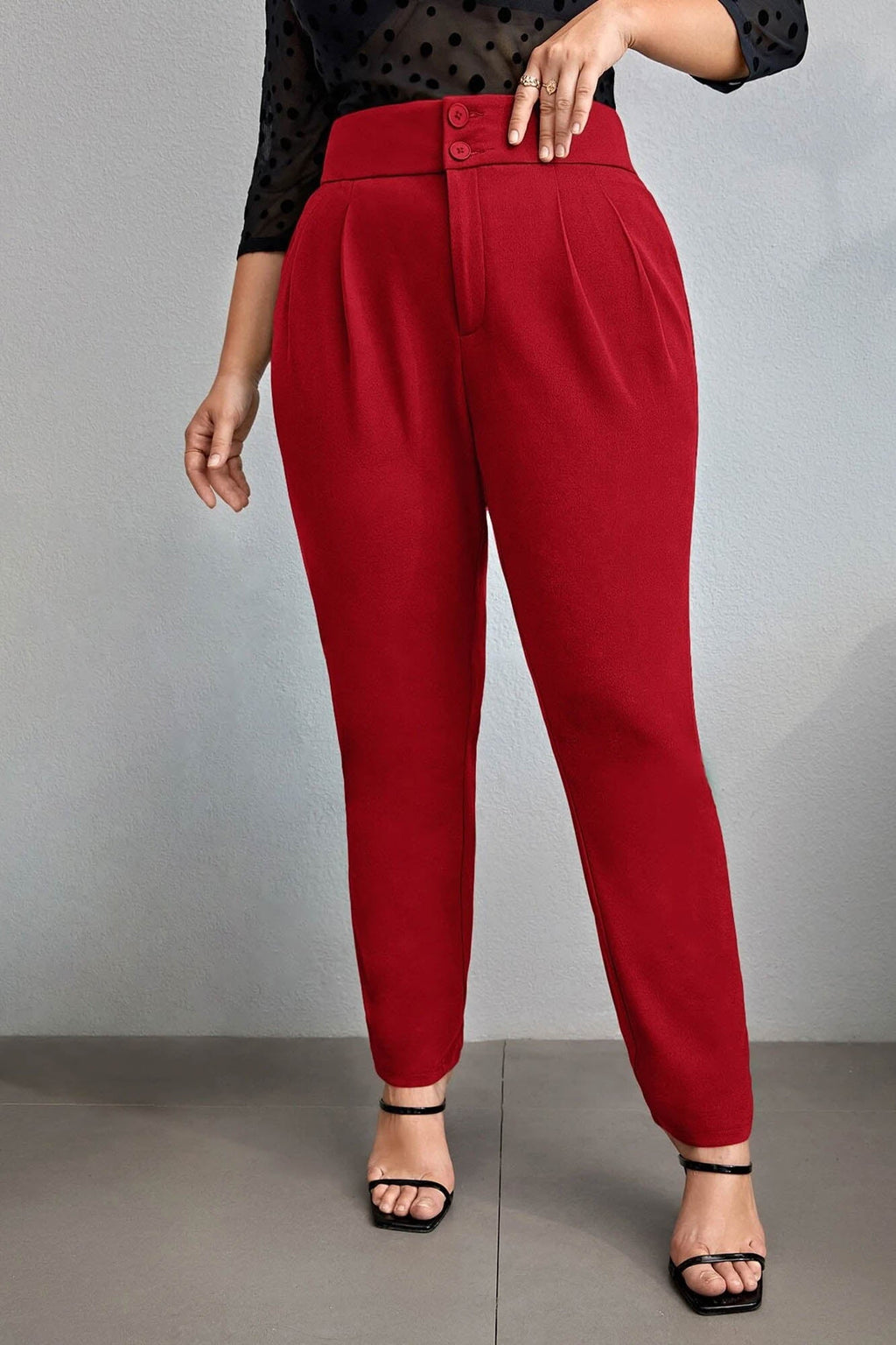Pantaloni dama marimi mari cu nasturi PTS002 BIGsize