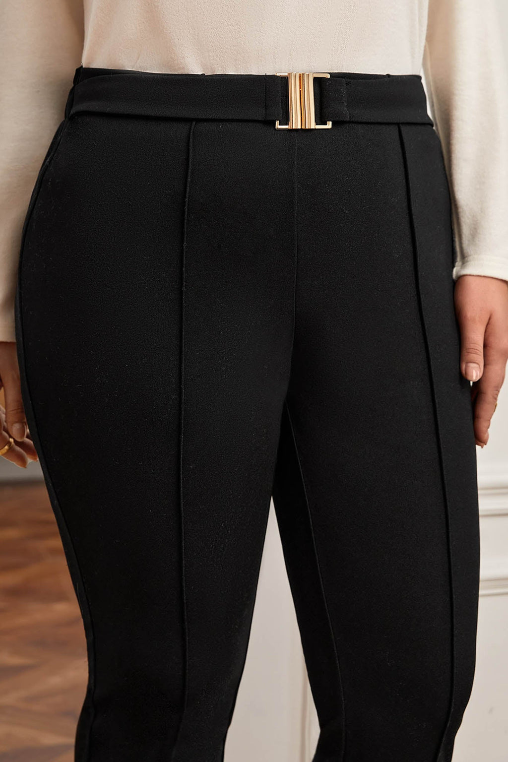 Pantaloni dama marimi mari cu catarama PTS003 BIGsize