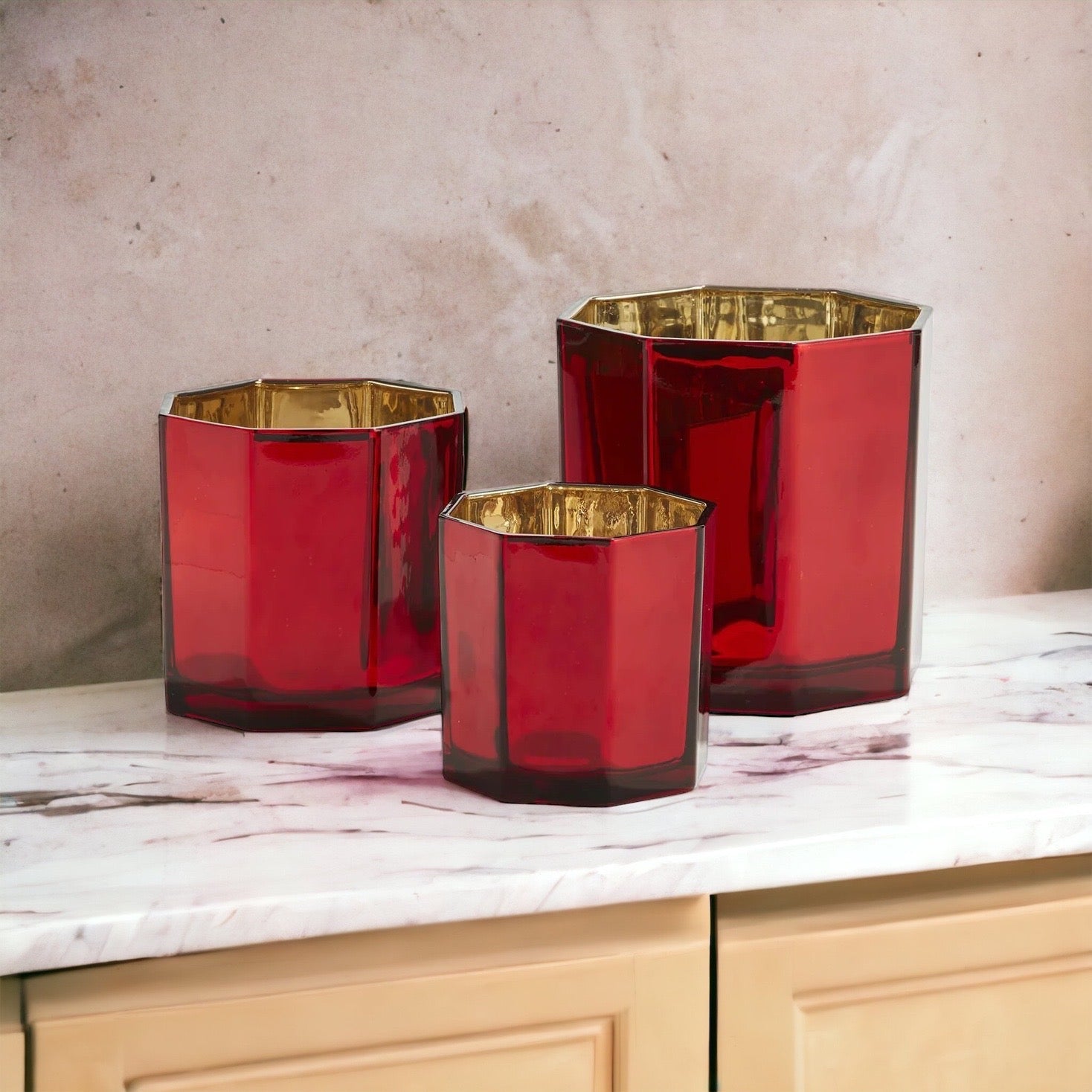 Red Candle Vase - Cart2u.ro