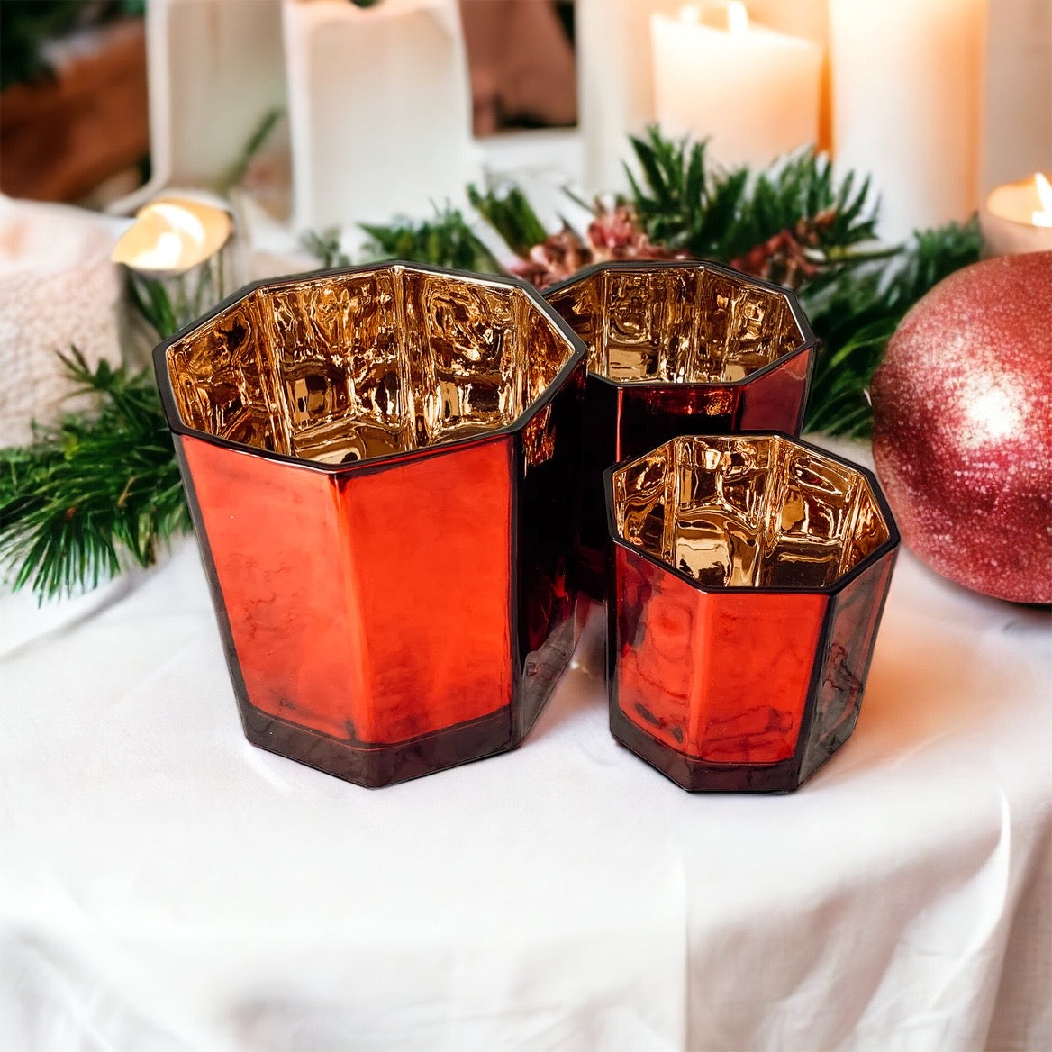 Red Candle Vase - Cart2u.ro