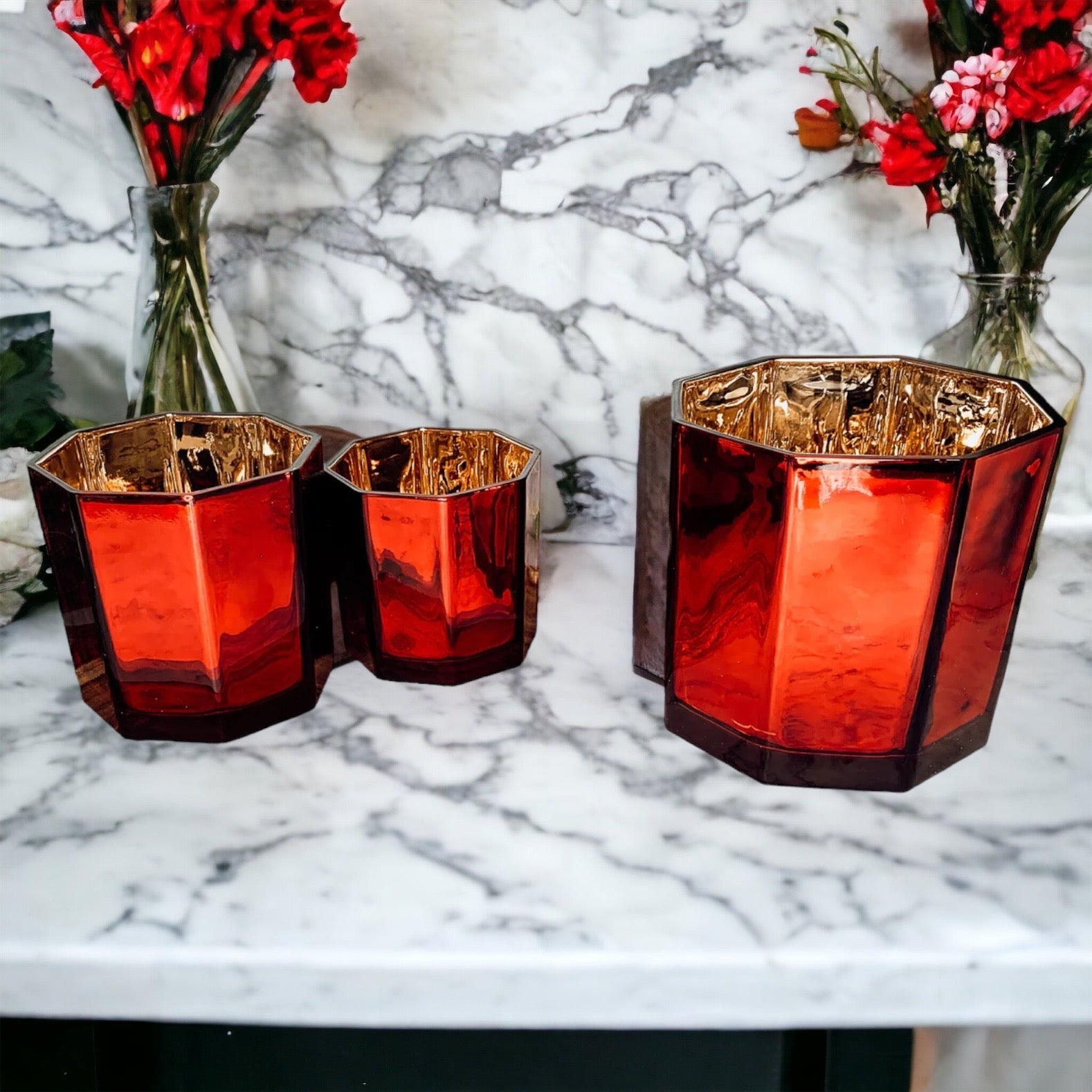 Red Candle Vase - Cart2u.ro